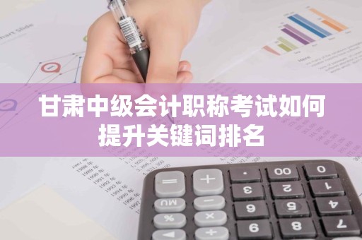 甘肃中级会计职称考试如何提升关键词排名