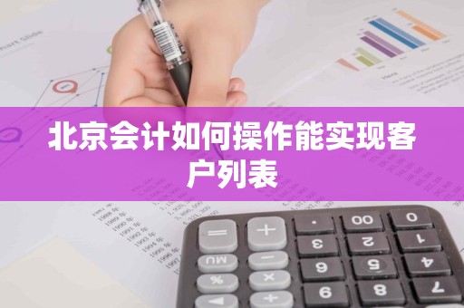 北京会计如何操作能实现客户列表